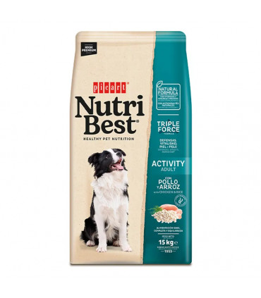 Nutribest Adult Activity Pollo y Arroz 15kg | Energía y Vitalidad Canina